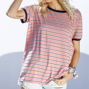 Short Sleeves Stripe top